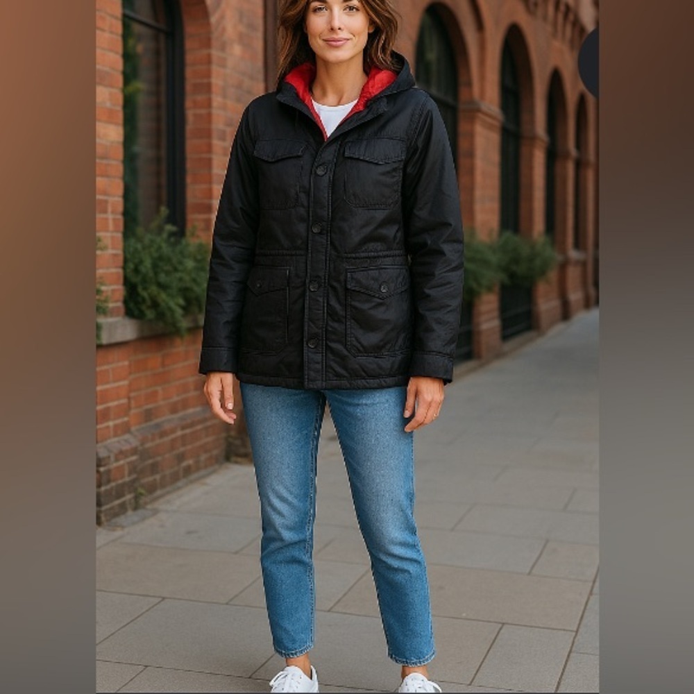 Gap coat with hood. Great condition. Size small.